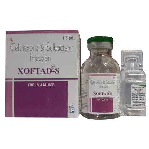 Gm Xoftad S Ceftriaxone Sulbactam Injection At Rs Vial