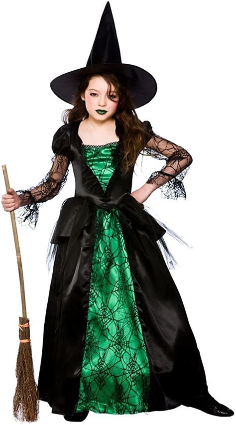 Emerald Witch Deluxe Kids Costume 5 7 Years Uk Clothing