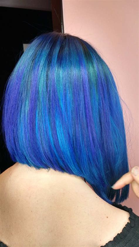 Neon Blue Melt Long Hair Styles Hair Styles Hair