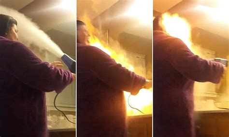 B Hairdryer Prank Goes Wrong As It Bursts Into Flames