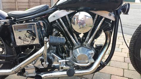 Initial models had an engine. 1974 Harley Davidson, FX Super Glide (Shovelhead)
