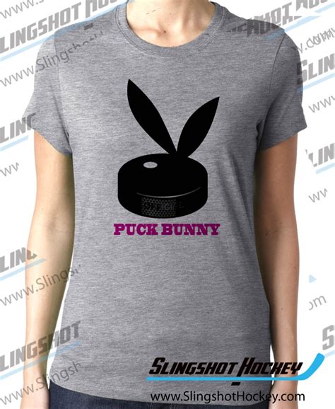 buy now puck bunny hockey t shirt slingshot hockey
