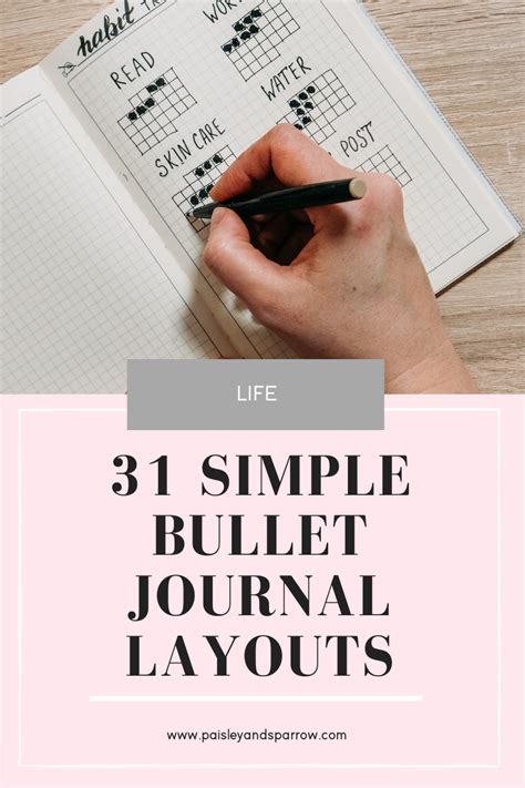 31 Best Ideas For Simple Bullet Journal Layouts Paisley And Sparrow
