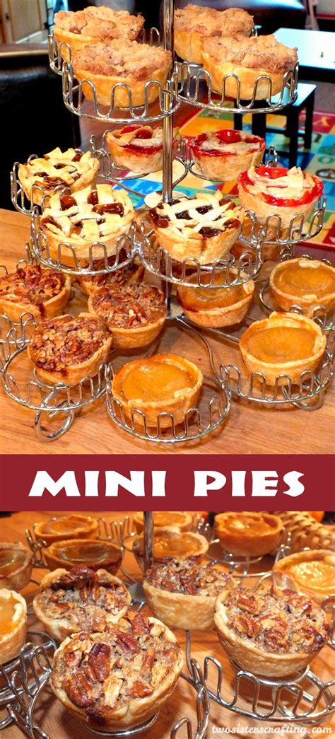 Pie tends to take center stage on most thanksgiving dessert tables, but why should the fun stop there? Mini Pies | Recipe | Thanksgiving desserts, Desserts ...