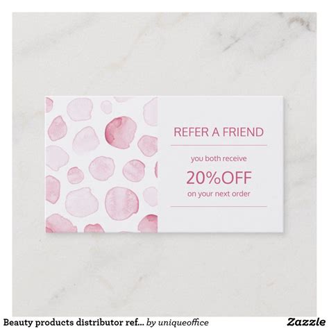 Convenient health and beauty tools you need. Beauty products distributor referral template | Zazzle.com ...