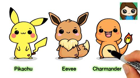 How To Draw Cute Baby Pikachu Pokemon Easy And Cute Drawing Tutorial