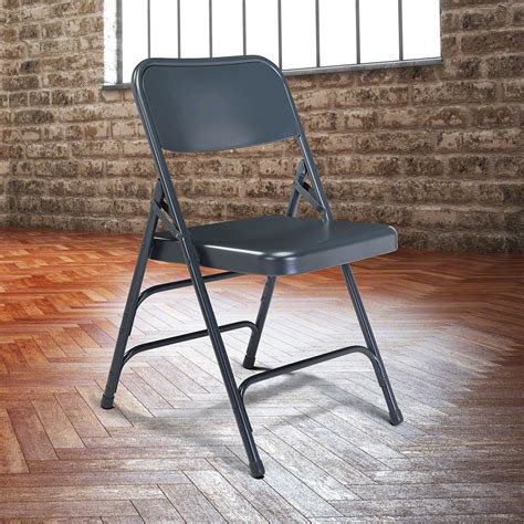 Rating 4.304055 out of 5. NPS® 304 Steel Folding Chair, Char-Blue | StageDrop