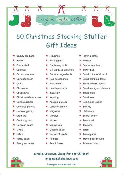 Christmas Stocking Stuffer Ideas Imagine Make Believe Christmas