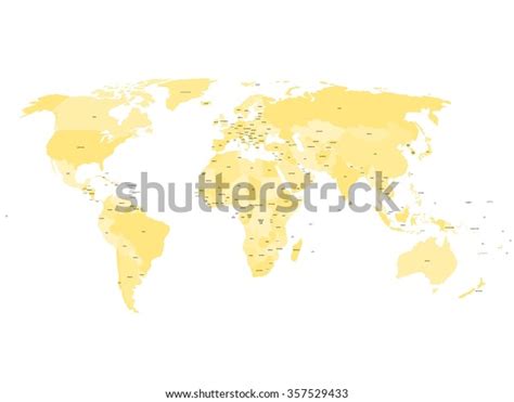 World Map Names Sovereign Countries Larger Vector De Stock Libre De