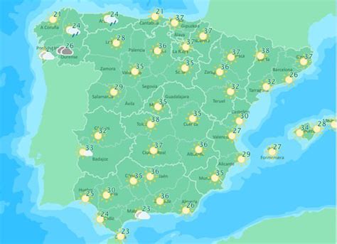 Spain Weather Forecast Spain Heatwave Mapped As Temperatures Soar