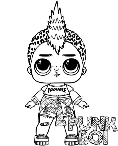 New lol omg are the older sisters of lol surprise dolls. High-quality Punk Boi doll coloring page LOL Surprise