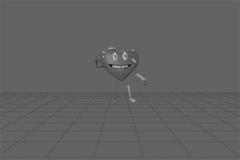 Low Poly 3d Animated Broken Heart