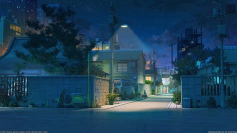 Night Aesthetic Anime Street Background Pic Mullet