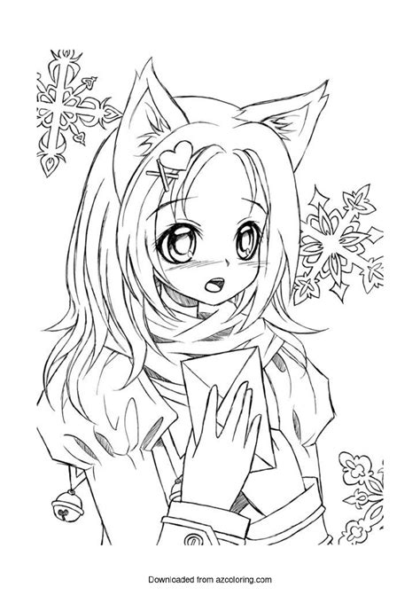 Anime Girl Coloring Page Download Printable Pdf Templateroller