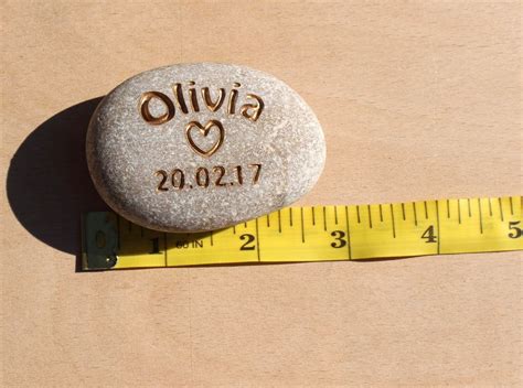 Custom Name Stone Engraved Stone Personalised Pebble Engraved Etsy
