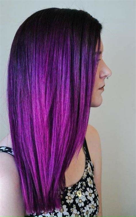 Pin By Rei Heart On Hair Color Ideas Purple Ombre Hair Hair Color