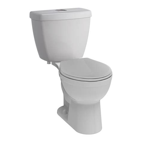 Toilet Review Delta Foundations 2 Piece Round Exposed Trapway White