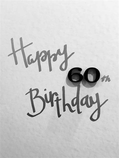 Happy 60th Birthday Cardhappy Birthday 60 Cardlarge Cardany Etsy