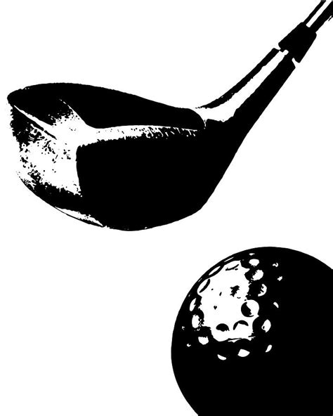 Golf Pop Art Black White Digital Art By Flo Karp Pixels