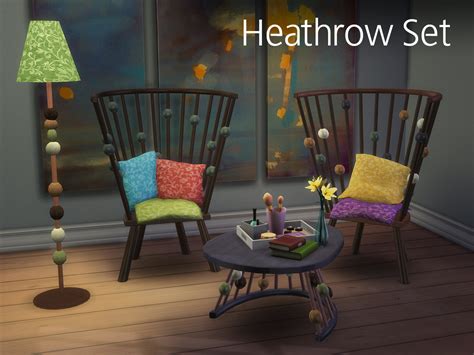 Sims 4 Ccs The Best Heathrow Furniture Set By Sims4fun