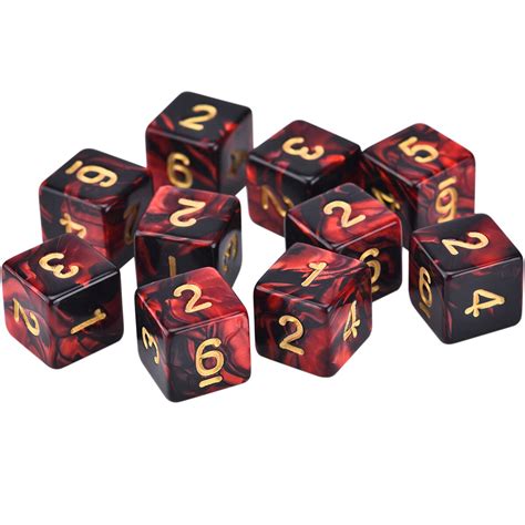 10 D6 Dice Set For Tabletop Roleplaying Games Dnd