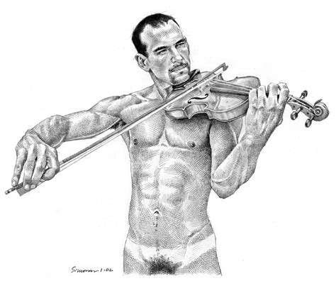 Nude Violinist 8x10 Poster Of Discreetly Nude Caucasian Male Etsy