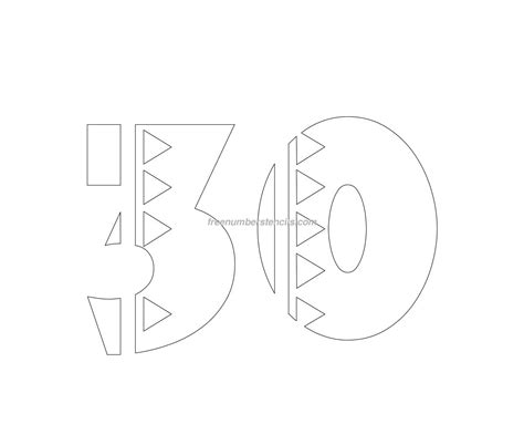 Free Mexican 30 Number Stencil