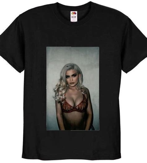 Kylie Jenner T Shirt In Black New Kardashian Top High Quality 100