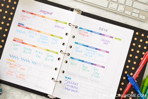 Get Organized With This Planner And All The Printables Balancing Home