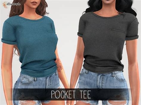 The Sims 4 Elliesimple Pocket Tee Sims4 Clothes