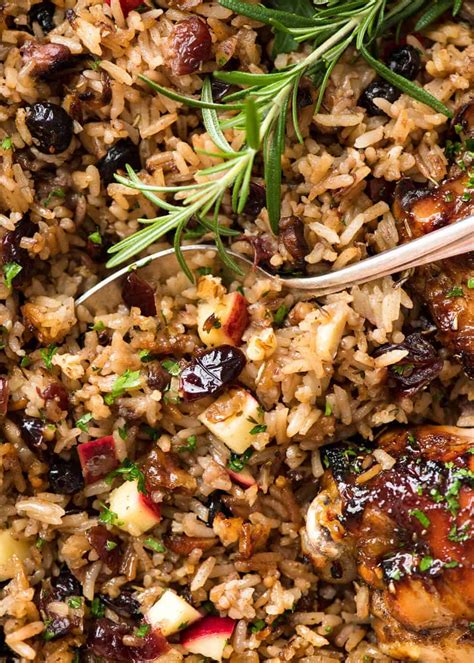 Cover and bake 1 hour 15 minutes or until rice is tender. Oven Baked Chicken and Rice Pilaf (Cranberry, Walnut ...