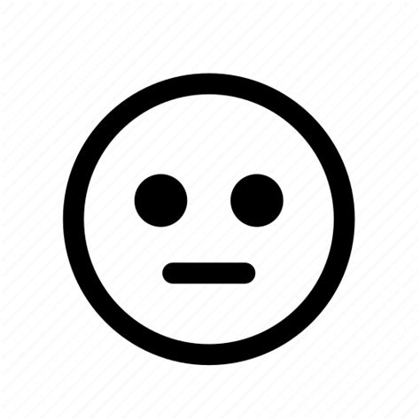 Emoticon Emotion Face Neutral Sad Smile Smiley Icon Download On