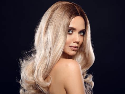 Blond Hair Beautiful Model Illustration Ai Generative Stock Image