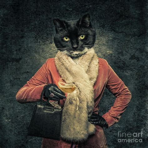 Cat Head Photograph Surreal Hybrid Cat And Human Creature By Bailey