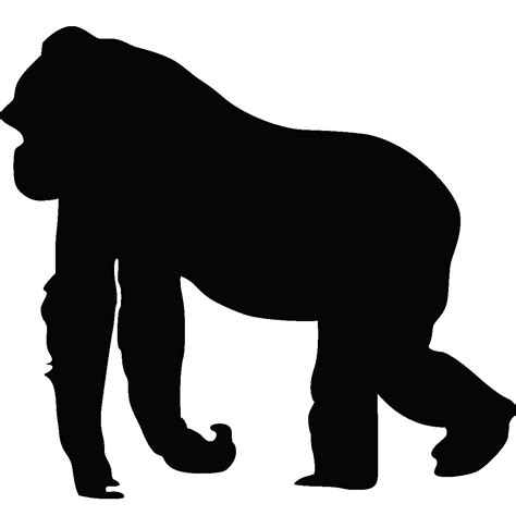 Sticker Silhouette Gorille Animal Silhouette Silhouette Gorilla