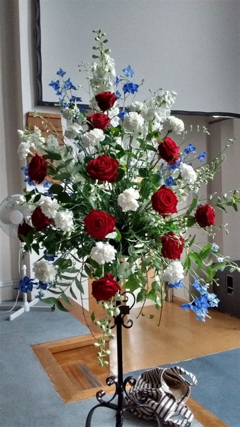 Bella E Brown Teacher Red White And Blue Flowers Delivery Red White