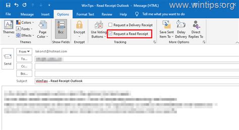 How To Request Read Receipt In Outlook Or