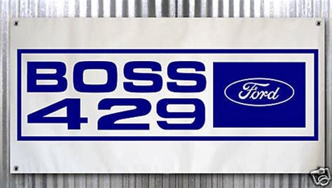 Ford Boss 429 Engine Emblem Custom Banner Sign By Ridgetopdesigns