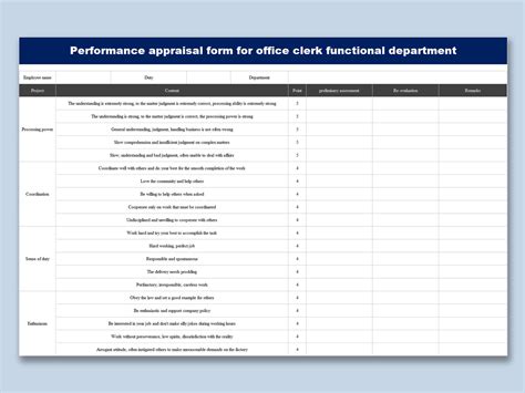 Downloadable Free Employee Evaluation Form Template Word Wps Office Academy