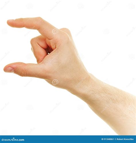 Hand Showing Size Between Two Fingers Stock Image Image Of Index