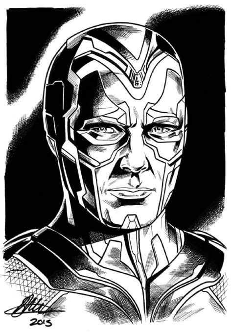 Avengers Age Of Ultron Vision A5 Art David Golding 2015 In David