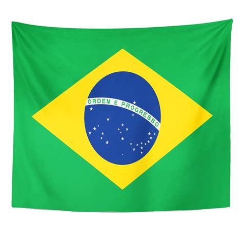 Blue Brasil Brazil Flag 3d Tapestry Official Colors And Proportion Correctly National Brazilian