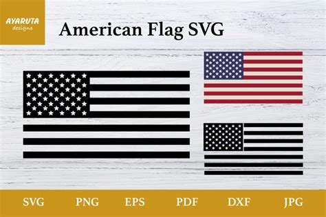 American Flag Silhouettes Design Bundles