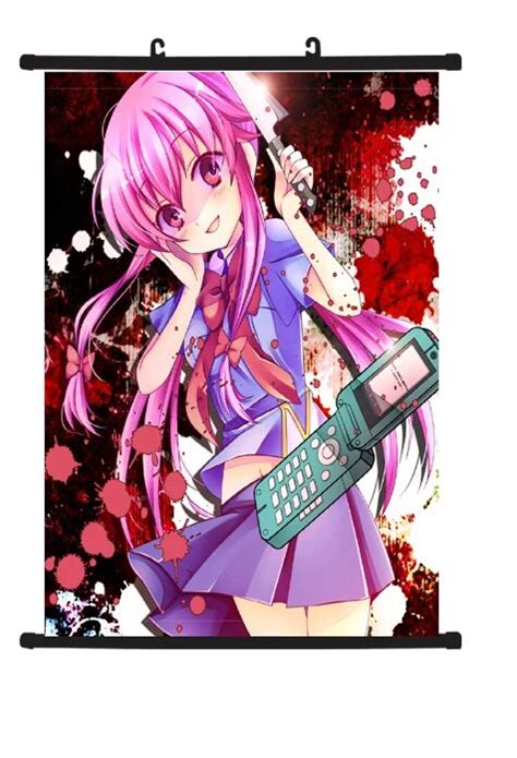 Future Diary Mirai Nikki Home Decor Japan Anime Poster Wall Scroll