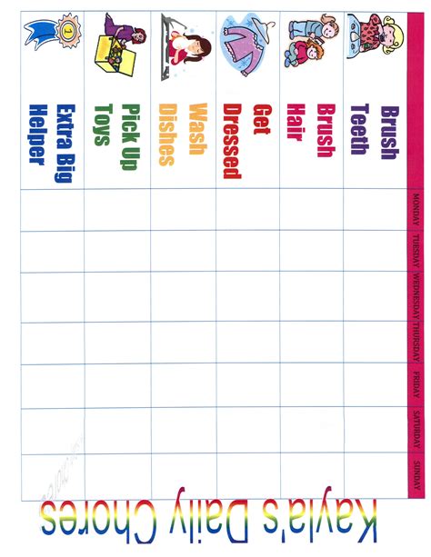 Free Printable Reward Charts For 6 Year Olds Printable Templates