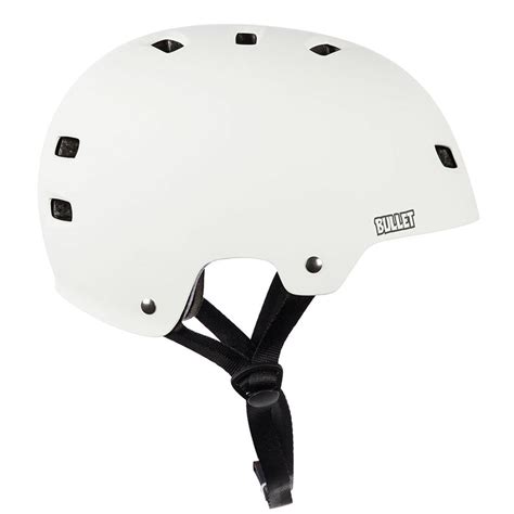 Bullet Deluxe Skateboard Helmet Matte White Skateamerica