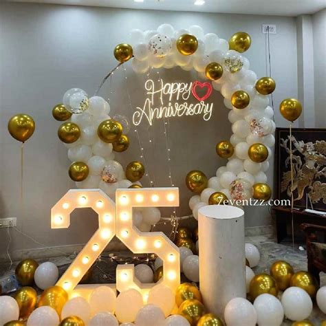 Anniversary Party Decoration 25th Ideas At Home 7eventzz