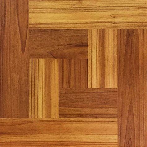 Trafficmaster 12 In X 12 In Brown Wood Parquet Peel And Stick Vinyl