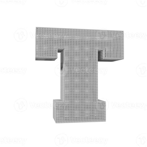 Wireframe Text Effect Letter T 3d Render 16325845 Png