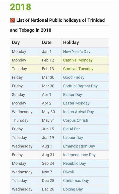 Public Holidays In Trinidad 2024 Calendar Calendar 2024